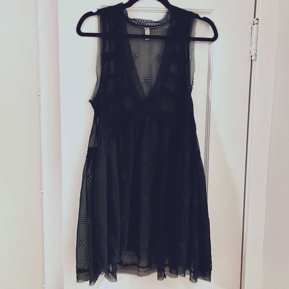 Free People Sheer Sleeveless Tunic